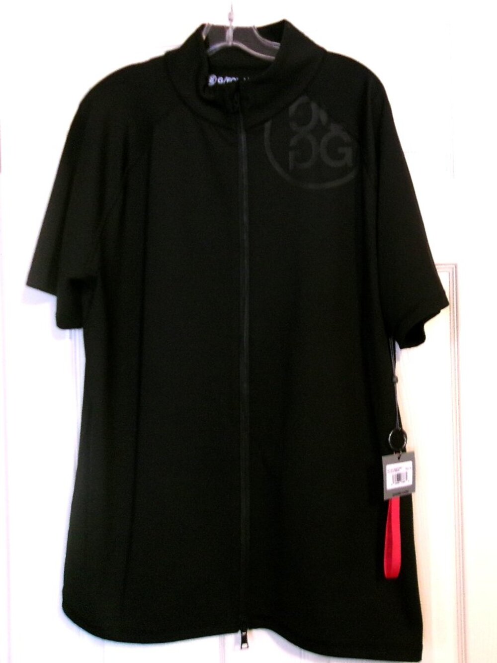 NWT G/FORE Double Zip Short Sleeve Black Shirt Jacket  Size XL